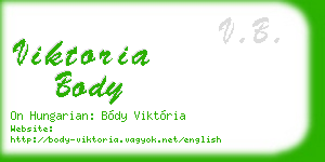 viktoria body business card